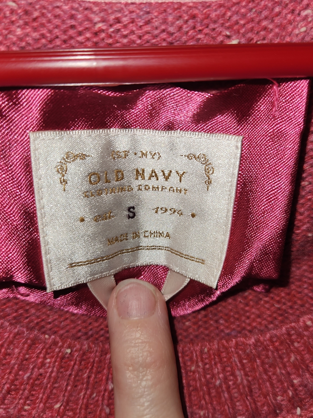 Old Navy Lambs Wool Pink Scoopneck Vintage Ribbed Sweater - Picture 2 of 4